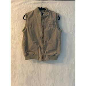 Appalachian Trail Vintage Corduroy Vest Tan Khaki Flannel Lined Mens Medium M